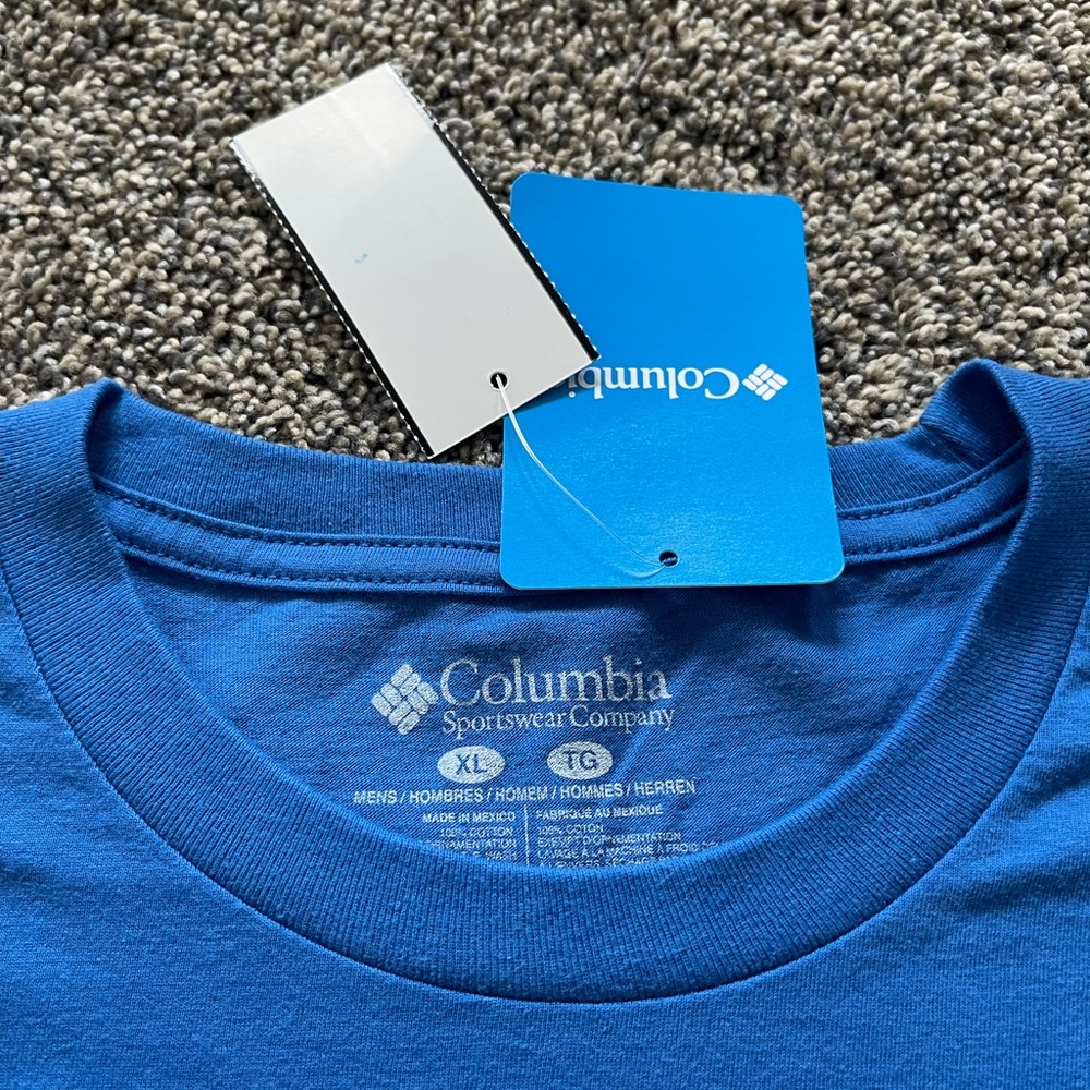 Columbia Men's Blue T-Shirt - Picture 2 of 4